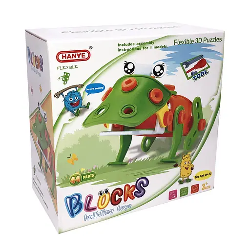 Гвинтовий конструктор "Жабка" HANYE J-7711, 44 елементи - фото 1