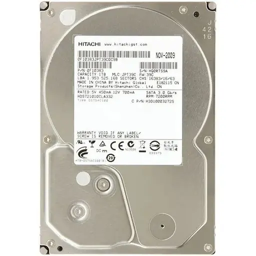 Жесткий диск 3.5 Hitachi 1Tb HDS721010CLA332 Б/У - фото 1