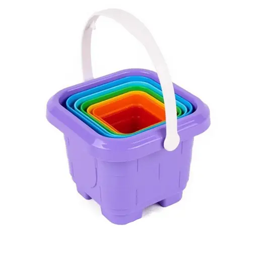 Набор для игры в песочнице "Пирамидка" 6979TXK 1 ведерко, 6 пасочков - фото 2