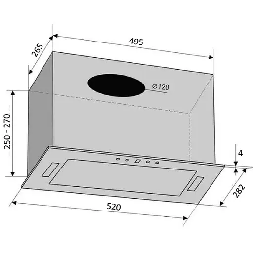 Витяжка VENTOLUX PUNTO 520/279 WG (700) PB - фото 7