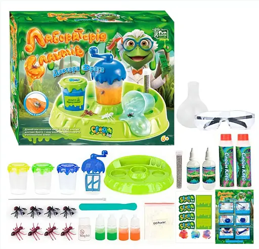 Лабораторія слаймів 4FUN, клей, активатор, комахи, блискітки