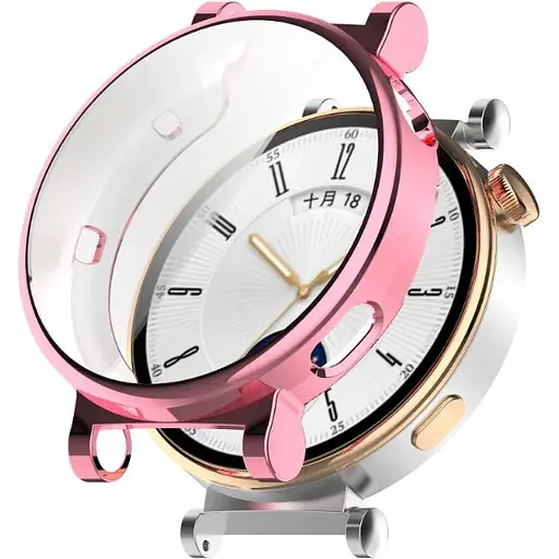Чехол-накладка DK Silicone Face Case для Huawei Watch GT 4 41mm (pink rose)