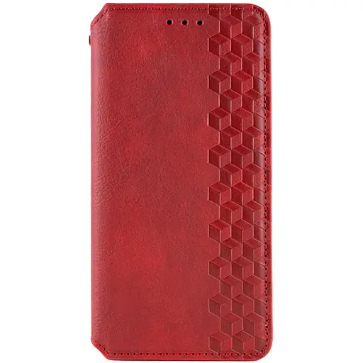 Кожаный чехол-книга GETMAN Cubic (PU) для Motorola Moto G85 Красный