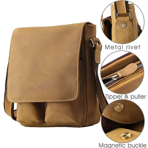 Чоловіча шкіряна сумка Bexhill 23х26х7,5 см sum0023172 - фото 6