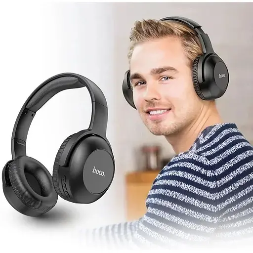 Наушники беспроводные Hoco W37 Sound Active Noise Reduction черные - фото 4