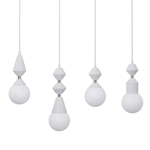 Підвіс Dome, PikArt арт. 4844 Срібний/білий 25 см - фото 2