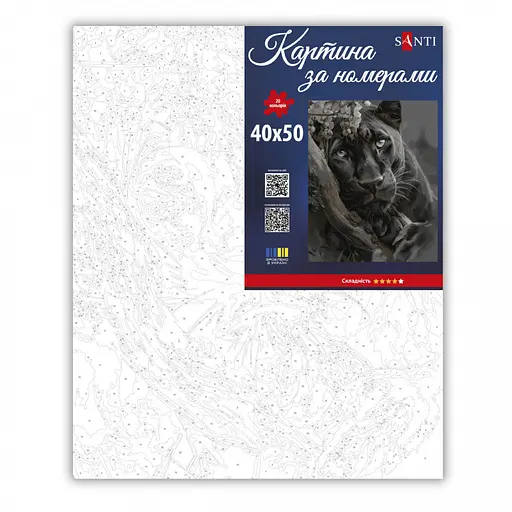 Картина по номерам Santi Черная пантера 40х50 см (955763) - фото 2