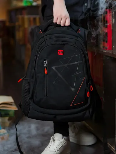 Ортопедичний рюкзак підлітковий чорний з usb портом для хлопців Winner / SkyName для старшокласників (90-139 О) - фото 10