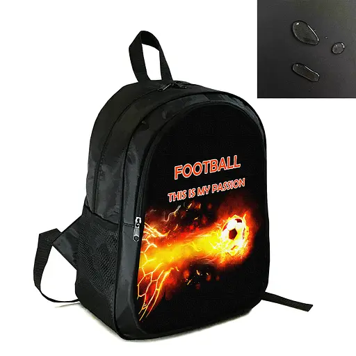 Рюкзак спортивний, шкільний, міський 38×28см з принтом Футбол дитячий, підлітковий для хлопчика футболіста (4273)