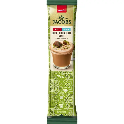 Напій кавовий розчинний Jacobs Капучино зі смаком дубайського шоколаду 19.5 г