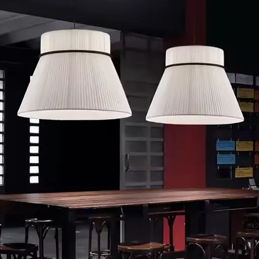 Дизайнерский светильник с конусным полимерным абажуром Ø60x42 см Line F MJ241-600 x 420 Белый - фото 1