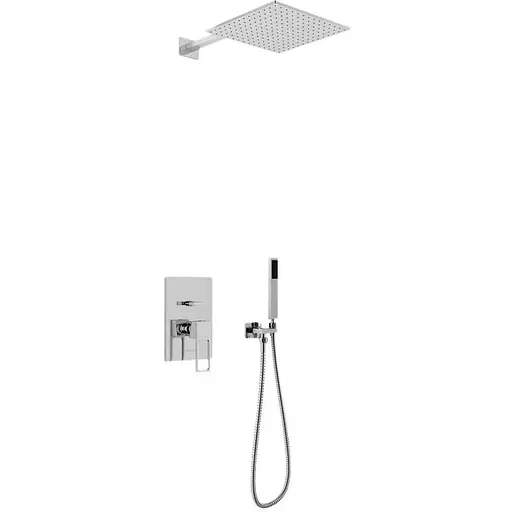 Душова система Kohlman Nexen 40 chrome + BOX прихованого монтажу QW210UQ40, Хром - фото 1