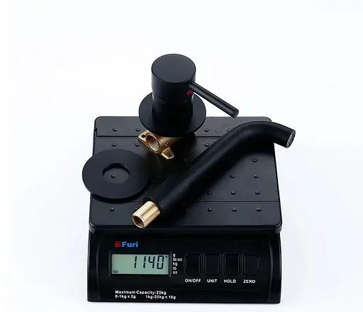 Змішувач прихованого монтажу Quyanre для ванної 210 мм латунь (Чорний матовий) - фото 7