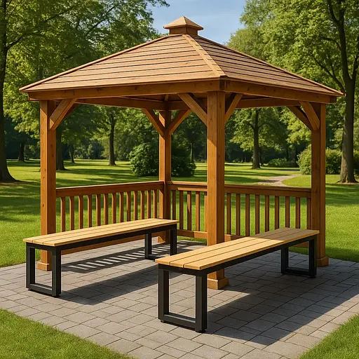 Садовая скамейка (на кладбище) Di Volio Pisa 160см 2 штуки бежевый - фото 2