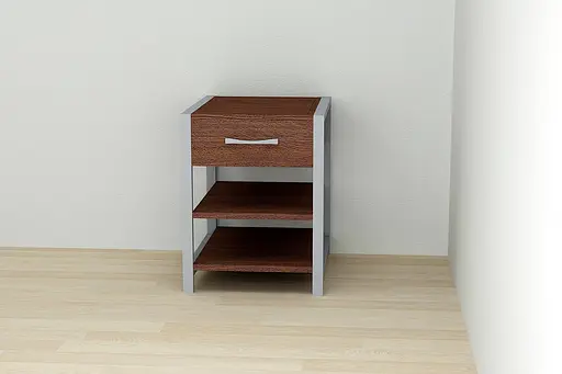 Тумба универсальная Ferrum-decor Вивьен 1/2 50x41x40 серый ДСП Венге 16мм (FRD-106185) - фото 3