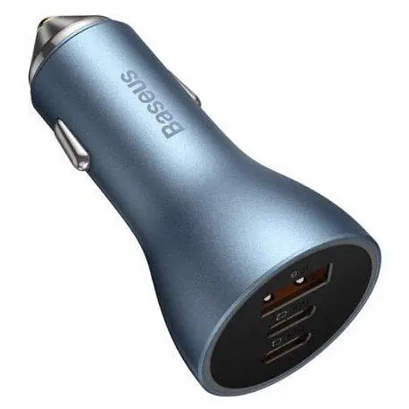 Автомобильное Зарядное устройство 60 w 2 порта юсб Baseus Golden Contactor - фото 4