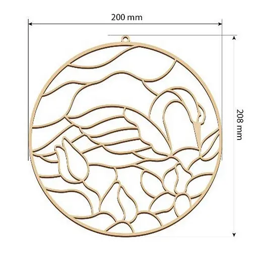 Заготовка для витражной живописи "Лебединая песня" Fabrika Decoru FDSGB-09 - фото 3