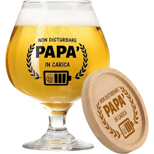 Келих з підставкою для пива PRSTENLY, бамбукова підставка під келих