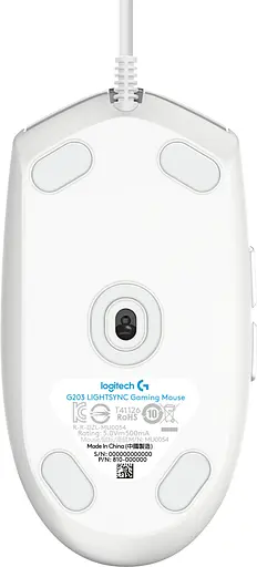 Мышь компьютерная Logitech G203 Gaming Lightsync RGB White (910-005797, 910-005791) - фото 4