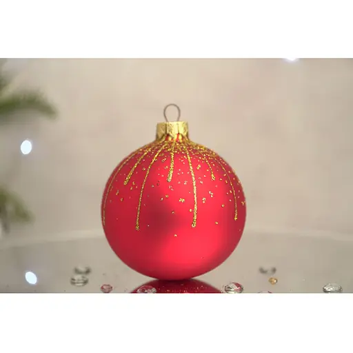 Ялинкова прикраса Санта Шоп Блискуча мішура скло (4820001154566) - фото 4