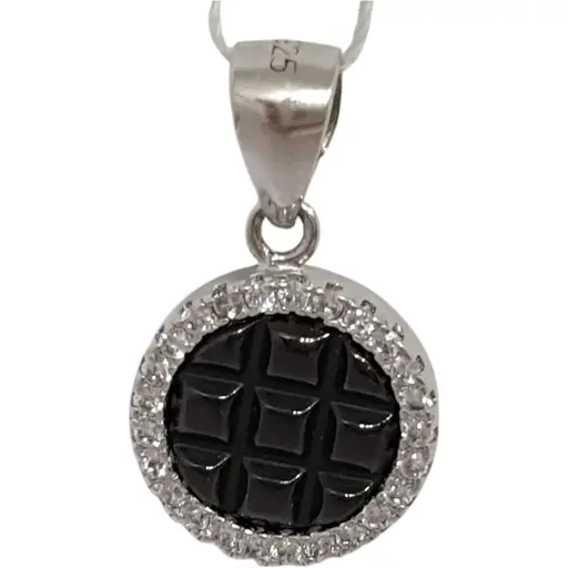 Серебряная подвеска Диама с керамикой и фианитами. 31211221732