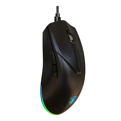 Дротова миша Jedel GM700 ігрова з RGB підсвічуванням чорний - фото 2