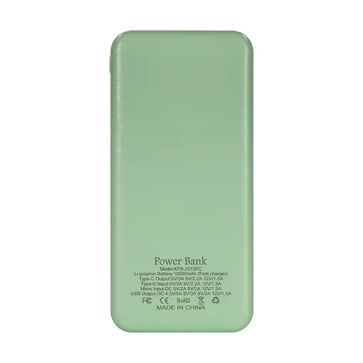 Повербанк 10000mAh Power Bank Kraft KPB-2010FC Green 22.5W QC3.0 (43-00092) - фото 3