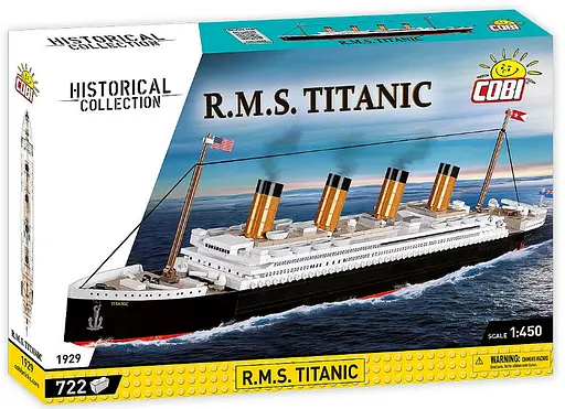 Конструктор COBI R.M.S. Titanic 1:450 (722 деталі) — Велика модель Титаніка 64 см