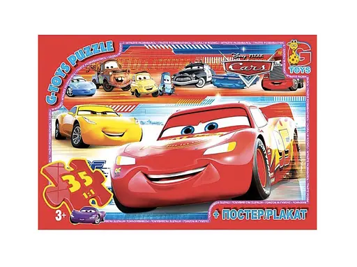 Пазлы G-Toys Тачки, 35 элементов, Z10194