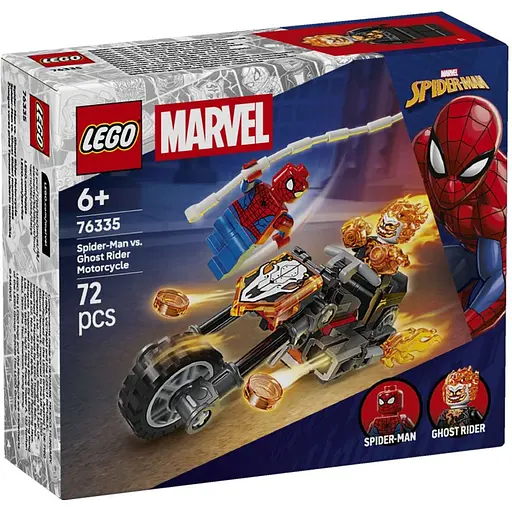 Конструктор LEGO Super Heroes Marvel Человек-паук vs. Призрачный всадник на мотоцикле 72 детали (76335)