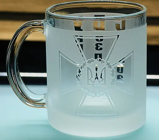 Чашка 320 мл СБУ з гравіюванням  Кухоль Служба безпеки України Подарунок військовослужбовцю співробітнику СБУ - фото 1