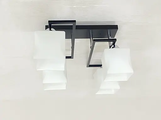 Стельова Люстра на 4 плафони VALESO 6957B/4 (Чорний+Хром)