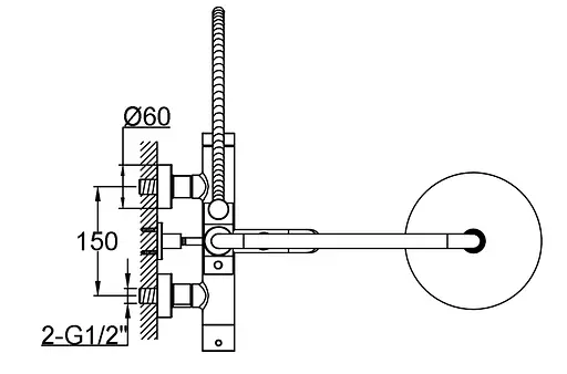Душова система Kohlman Axel Gold з виливом QW277AGD, Золотий - фото 3