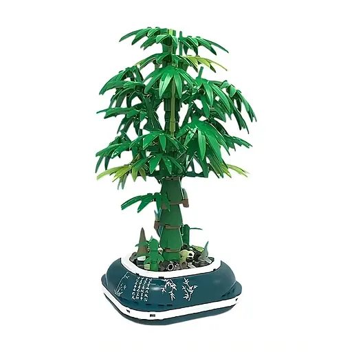 Конструктор 00389 Bamboo Bonsai, 528 деталей, пазова збірка рослини у горщику