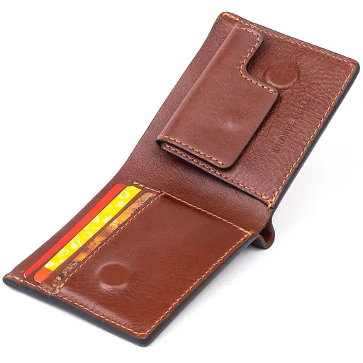 Мужской кожаный кошелек Grande Pelle 11х9х2.5 см acs0015932 - фото 5