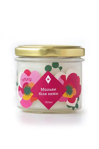 Свічка Мальви біля хати Соєвий віск Мініатюри 130 мл - фото 1