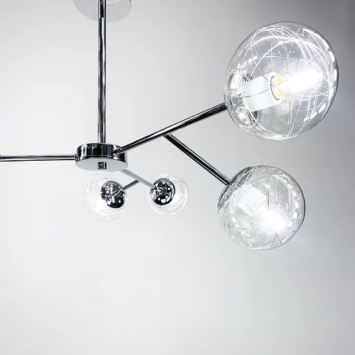 Стельова модель в хромі на 6 плафонів Line.F 8122/6 CR - фото 3