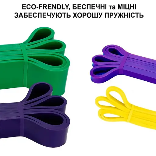 Резиновые петли для тренировок "Pro Loop Bands" NE-SET-452 4шт - фото 2