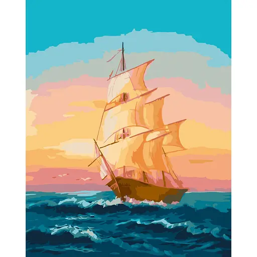 Картина за номерами без підрамника "На хвилях" 10630-ACNF 40х50 см