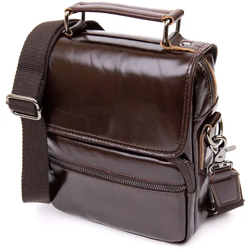 Чоловіча шкіряна сумка Vintage 19,5х21,5х5,5 см sum0013941 - фото 1