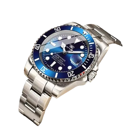 Чоловічий наручний годинник Hemsut Zurich Blue (Сріблястий)