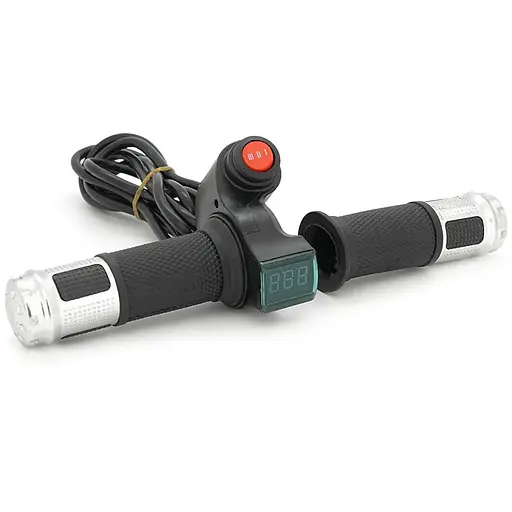 Ручка газу з кнопкою для електровелосипеда 12-72V+вольтметр, Box