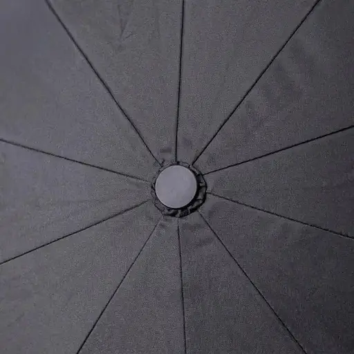 Парасоля Yiwu HP-23-8B автоматична складна 116 см з дерев'яною ручкою чорна - фото 8