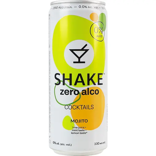 Напій безалкогольний Shake коктейль Мохіто соковмісний сильногазований пастеризований 0.33 л