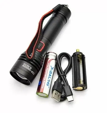 Ручний ліхтар BL-P02-P50 zoom + Type-C + 18650 (2xAAA) 4 режими - фото 7