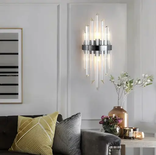 Кришталеве бра у хромованому каркасі Line F WS 151/2 CH - фото 8