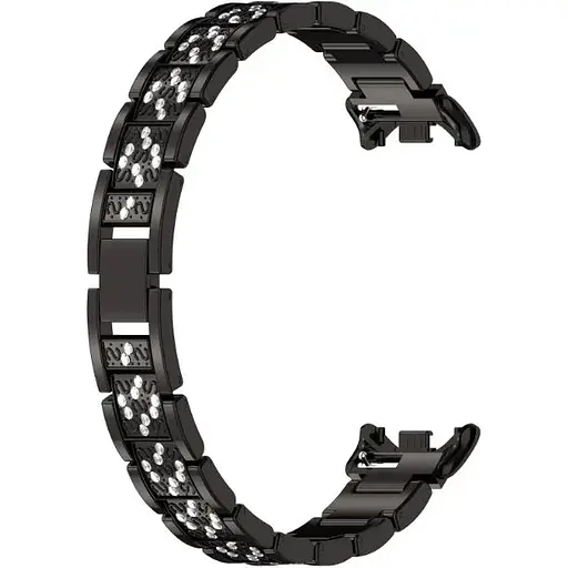 Ремешок DK CDK для Xiaomi Mi Smart Band 10 Metal Band Fitlink Diamond (016444) (black) - фото 2