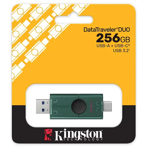 Флеш-накопичувач Kingston USB Накопичувач 256GB USB 3.2 Type-A + Type-C DT DuoG2 (DTDEG2/256GB) - фото 4