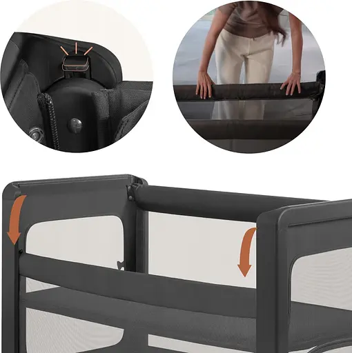 Манеж-ліжко Lionelo Patty Grey Graphite (LO-PATTY GREY GRAPHITE) - фото 5