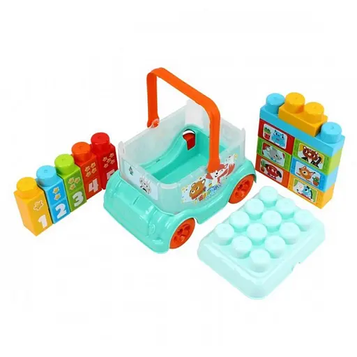 Детская игрушка Автобус-конструктор 0396TXK(Turquoise) бирюзовый - фото 2